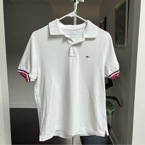 Vineyard Vines Men’s Classic Fit White 2 Button Polo Shirt Size XS